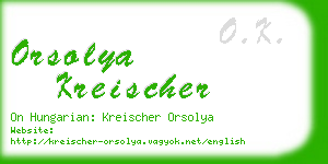orsolya kreischer business card